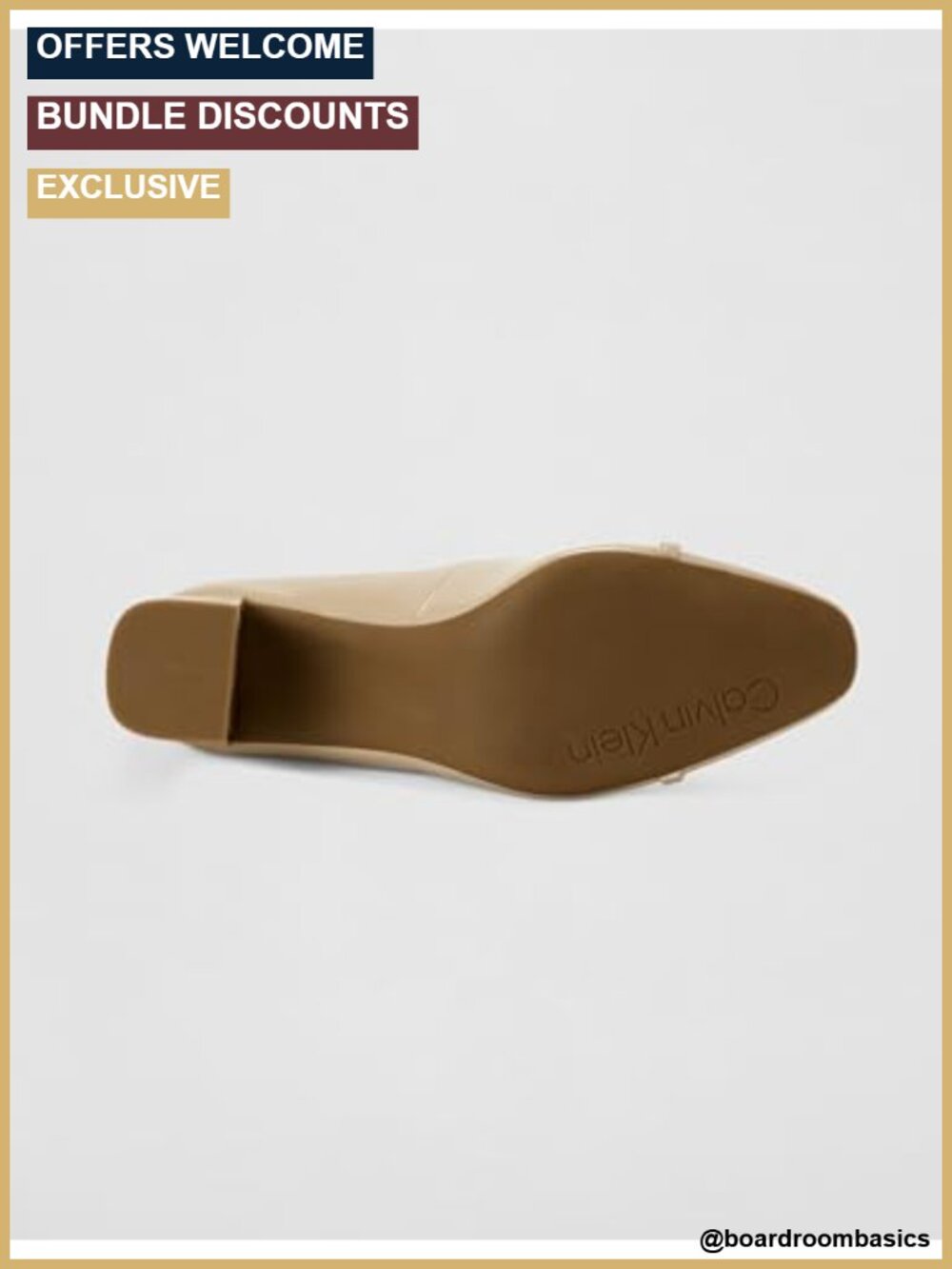 Leather Pump with Embellished Heel Size - Picture 2 of 6